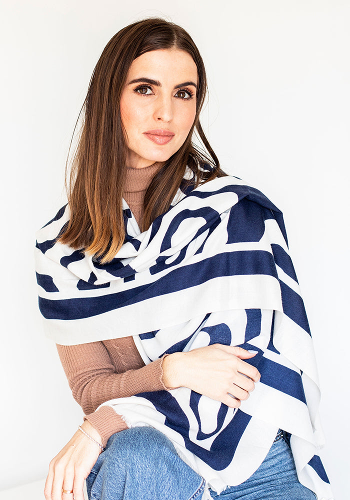 Swirl Scarf | Navy