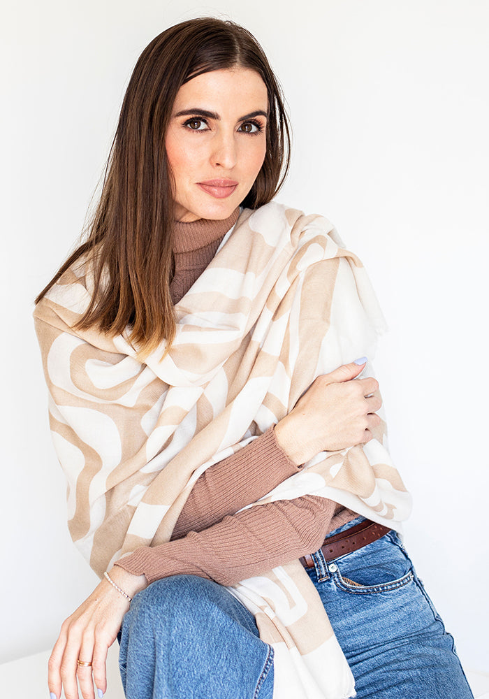 Swirl Scarf | Taupe