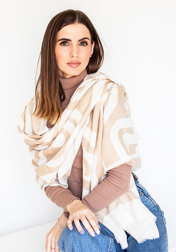 Swirl Scarf | Taupe