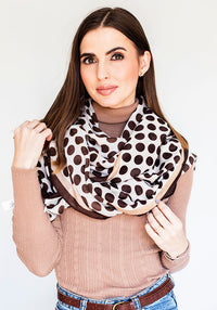 Polka Dot Scarf | Brown