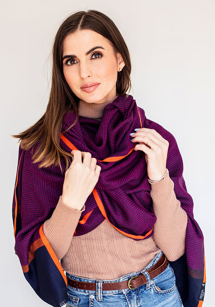 Sudsons Scarf | Navy & Purple