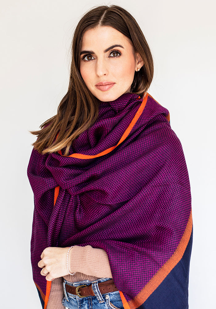 Sudsons Scarf | Navy & Purple