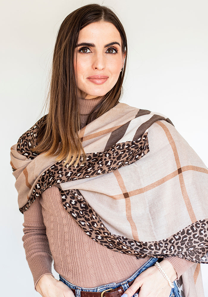 Burberry Animal Scarf |Brown