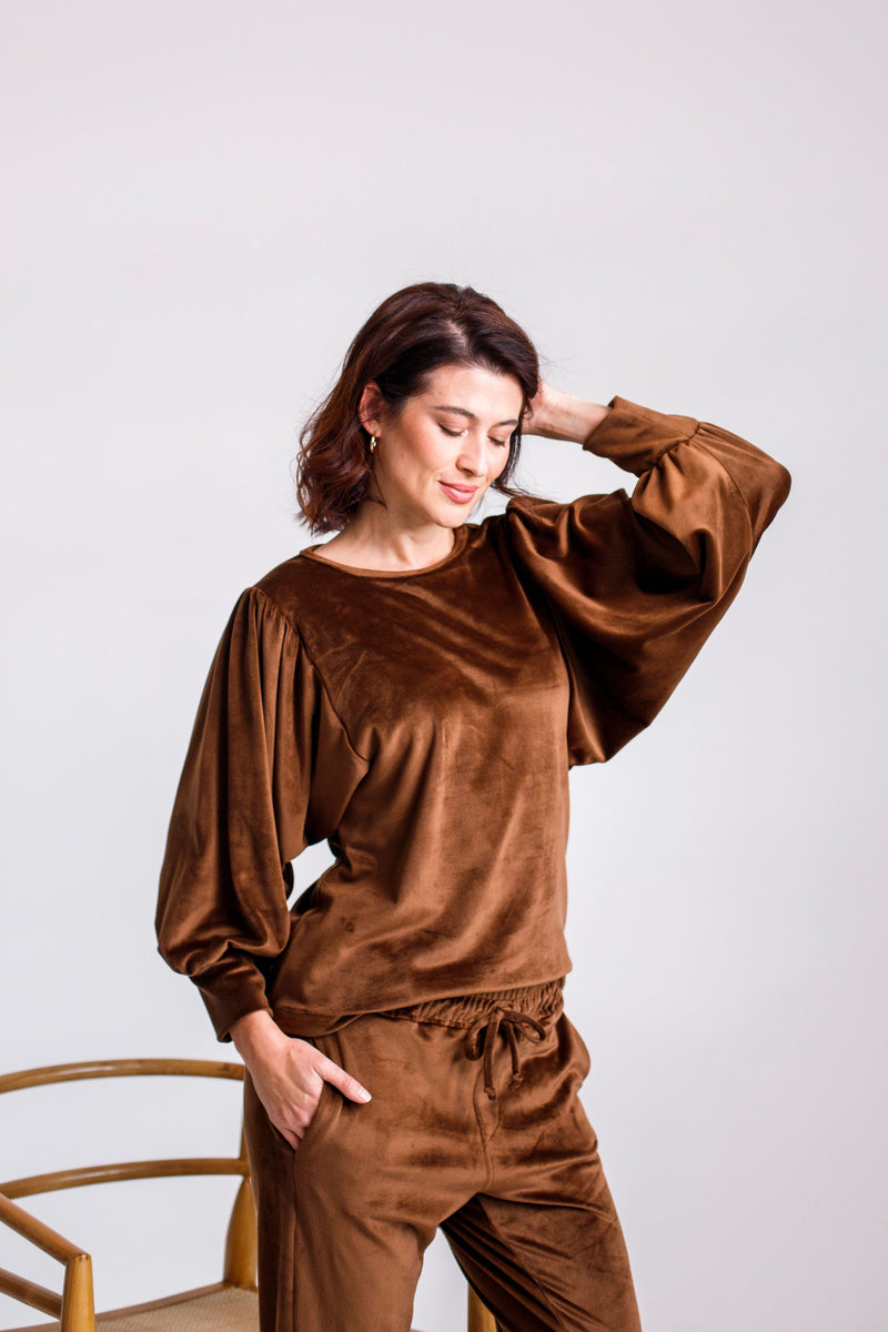 Patti Velour Loungewear Top