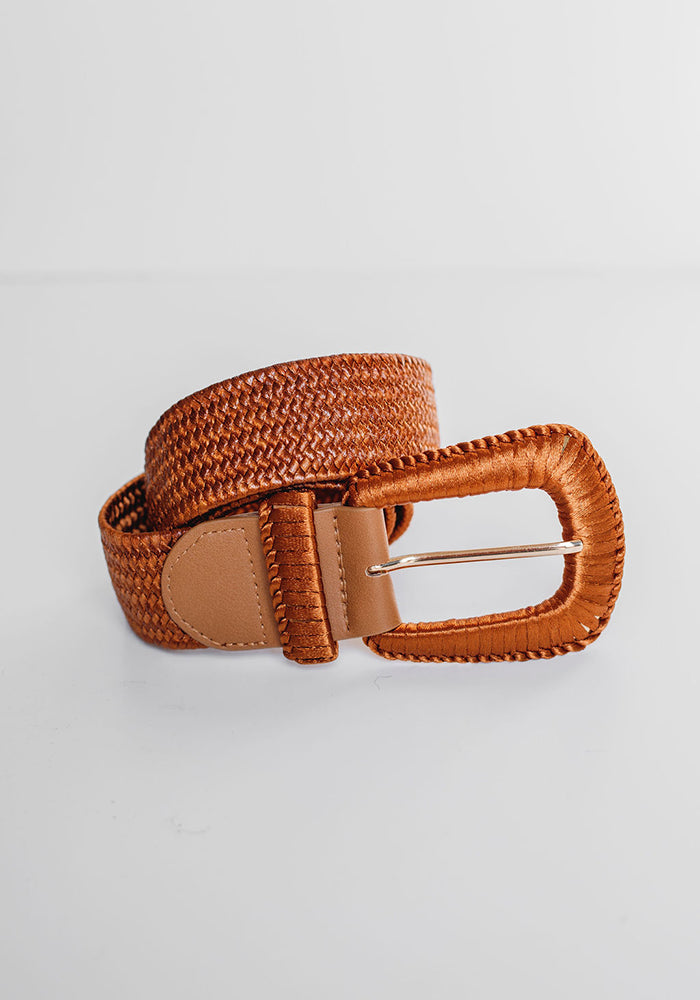 Padded Buckle Belt | Bronze
