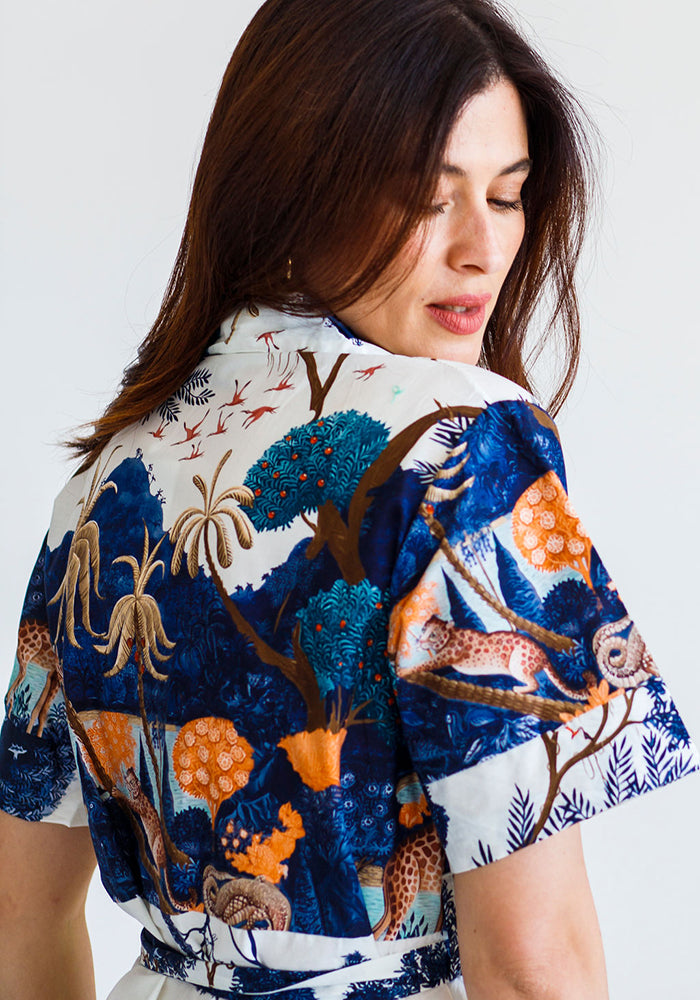 African Aﬀair Dress | Navy