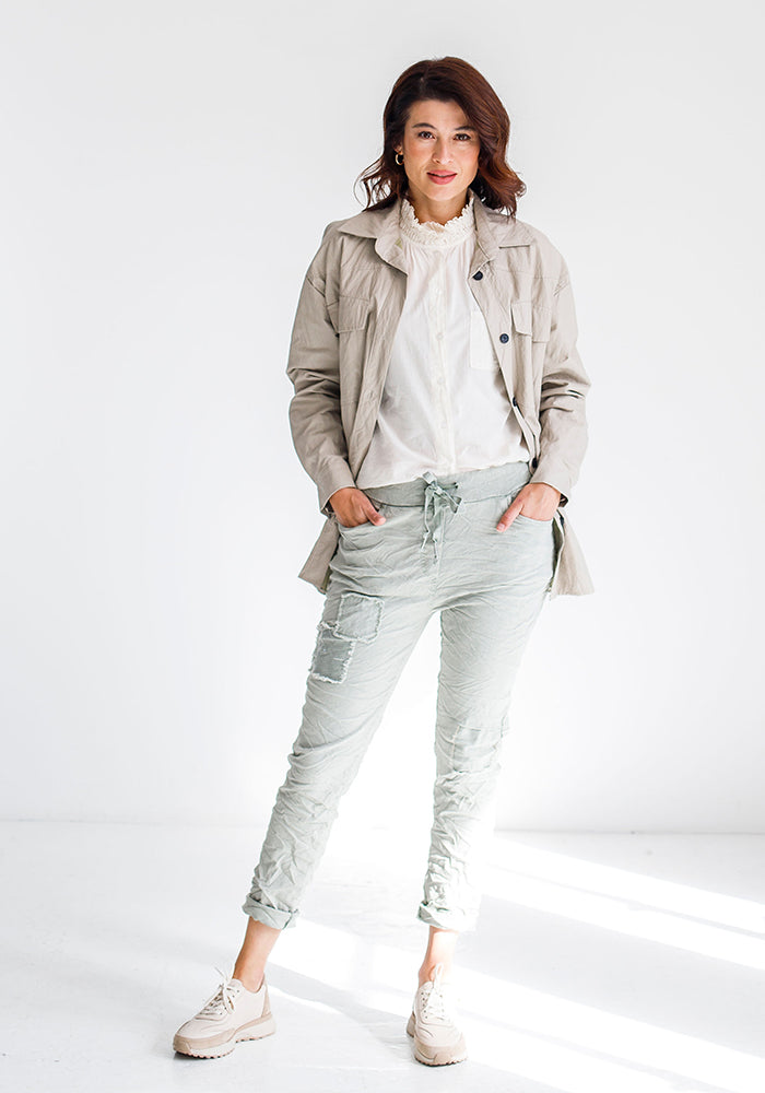 Italy Joggers | Green Sequins