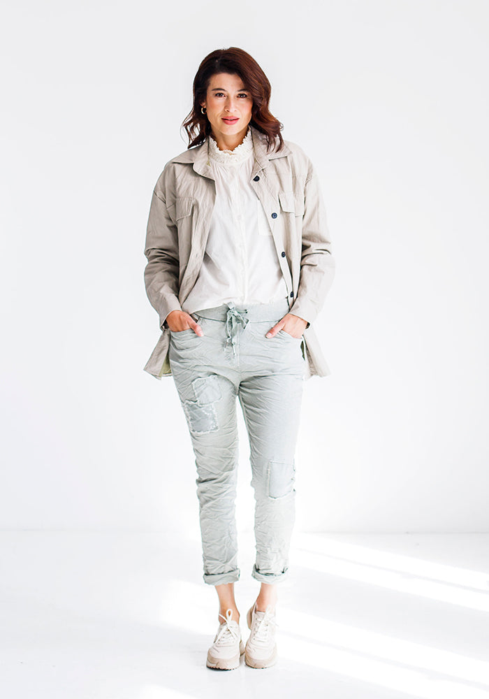 Italy Joggers | Green Sequins