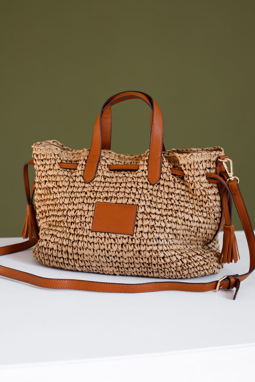 Drawstring Mini Shopper | Tan