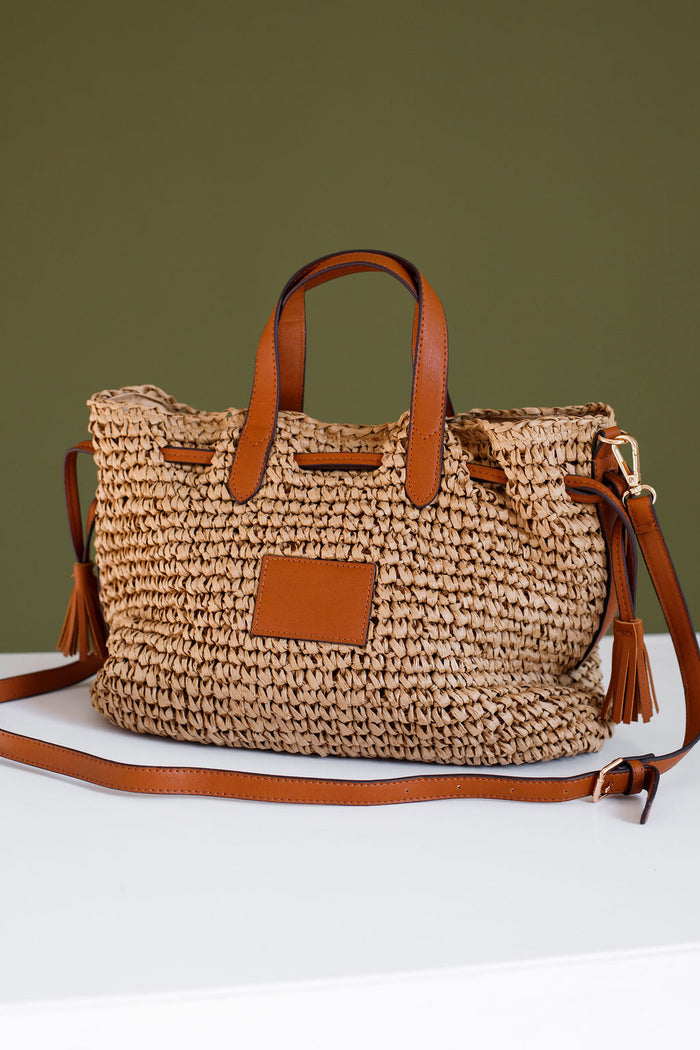 Drawstring Mini Shopper | Tan