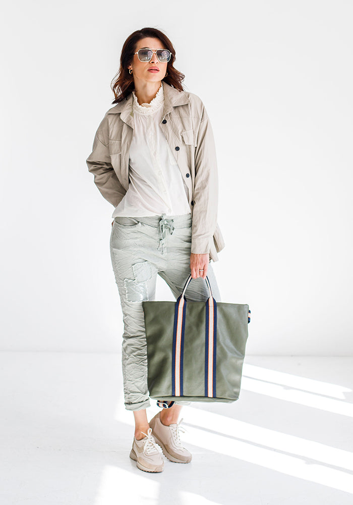 Italy Joggers | Green Sequins