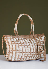 Sarah Basket Shopper | Ecru