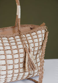 Sarah Basket Shopper | Ecru