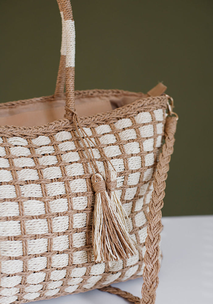 Sarah Basket Shopper | Ecru