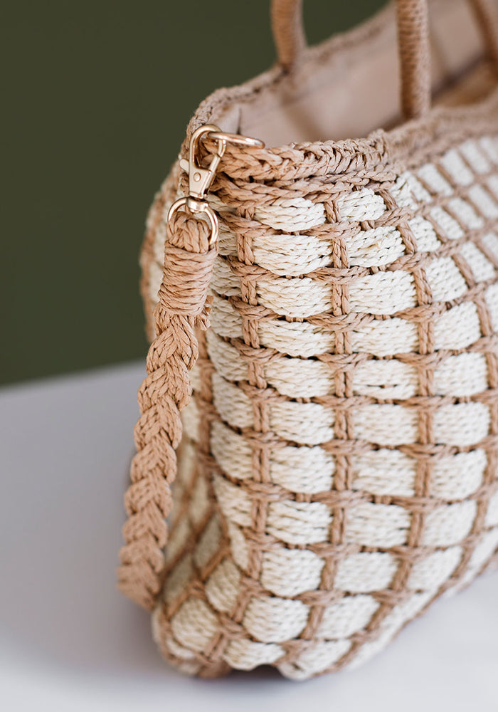 Sarah Basket Shopper | Ecru