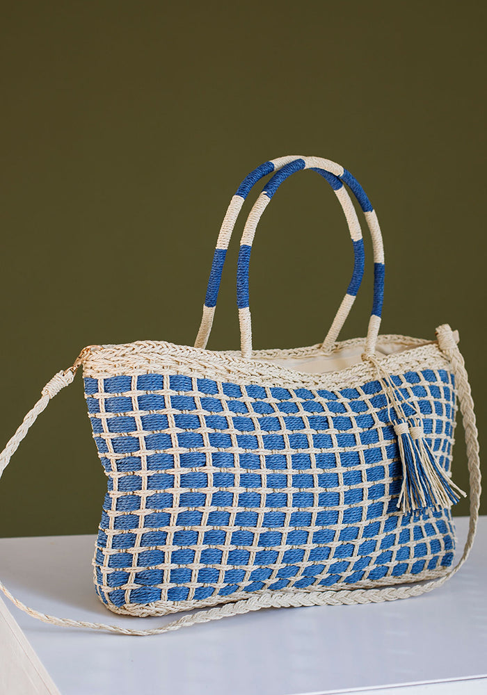 Sarah Basket Shopper | Blue