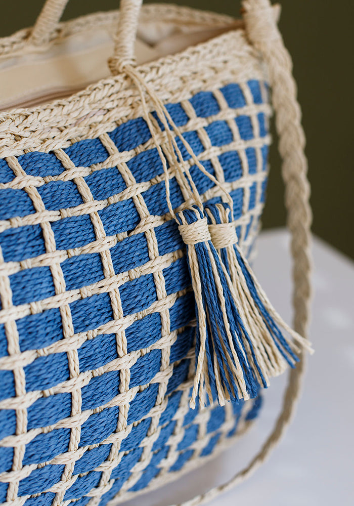 Sarah Basket Shopper | Blue