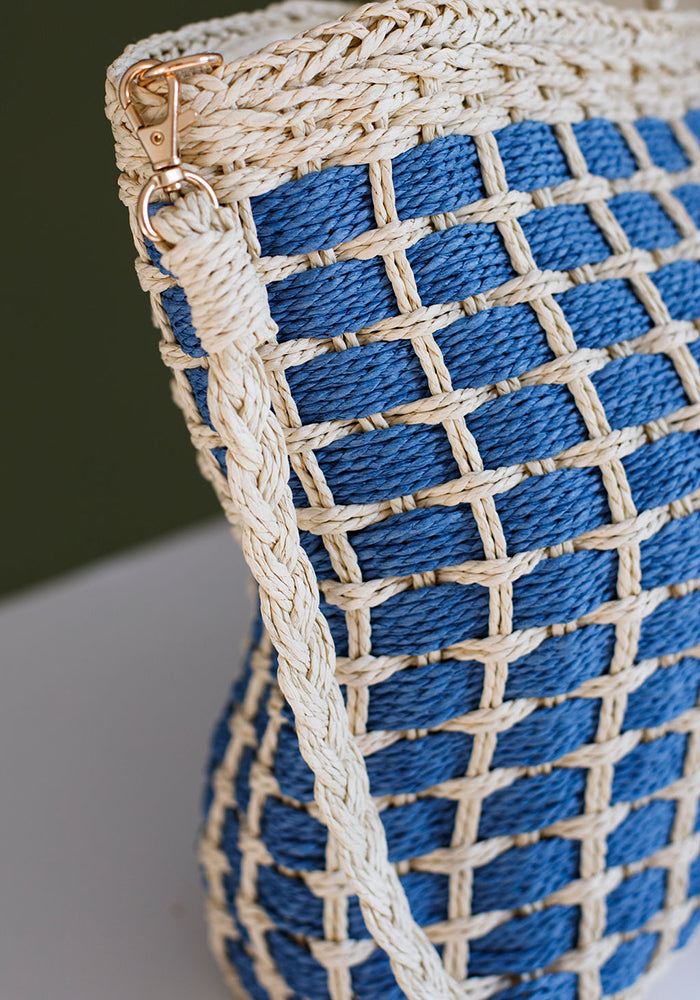 Sarah Basket Shopper | Blue
