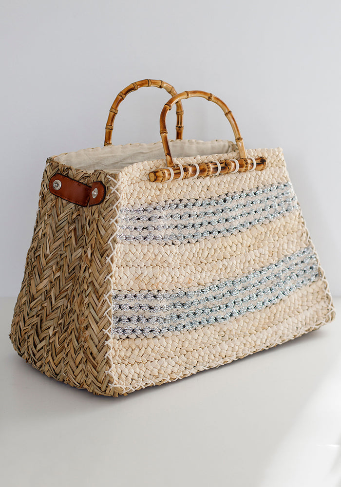 Ibiza Basket Bag | Silver