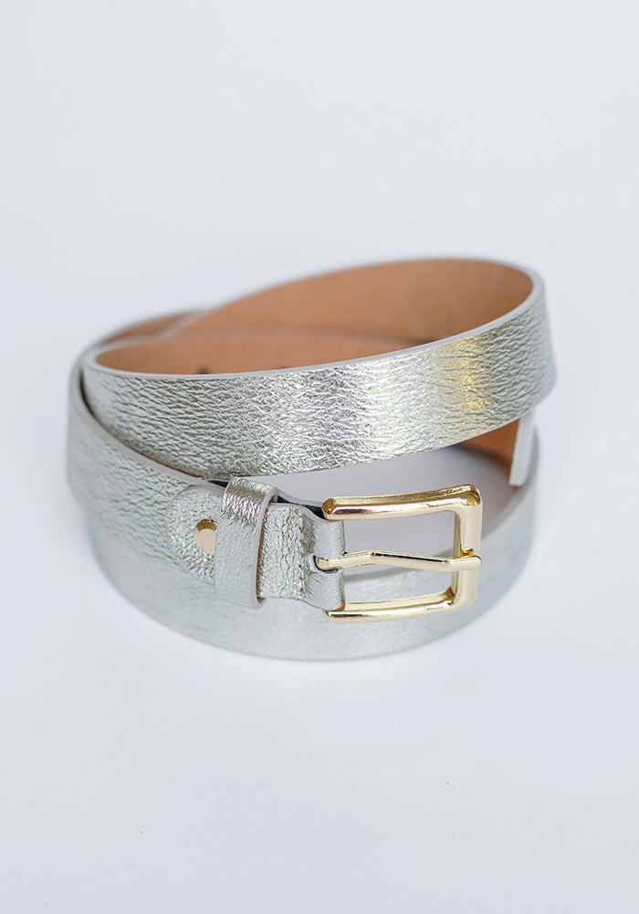 Leather Belt | Gold