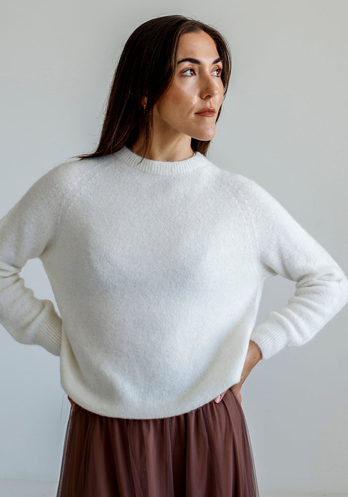 Baby Alpaca Blend Knit | Milk