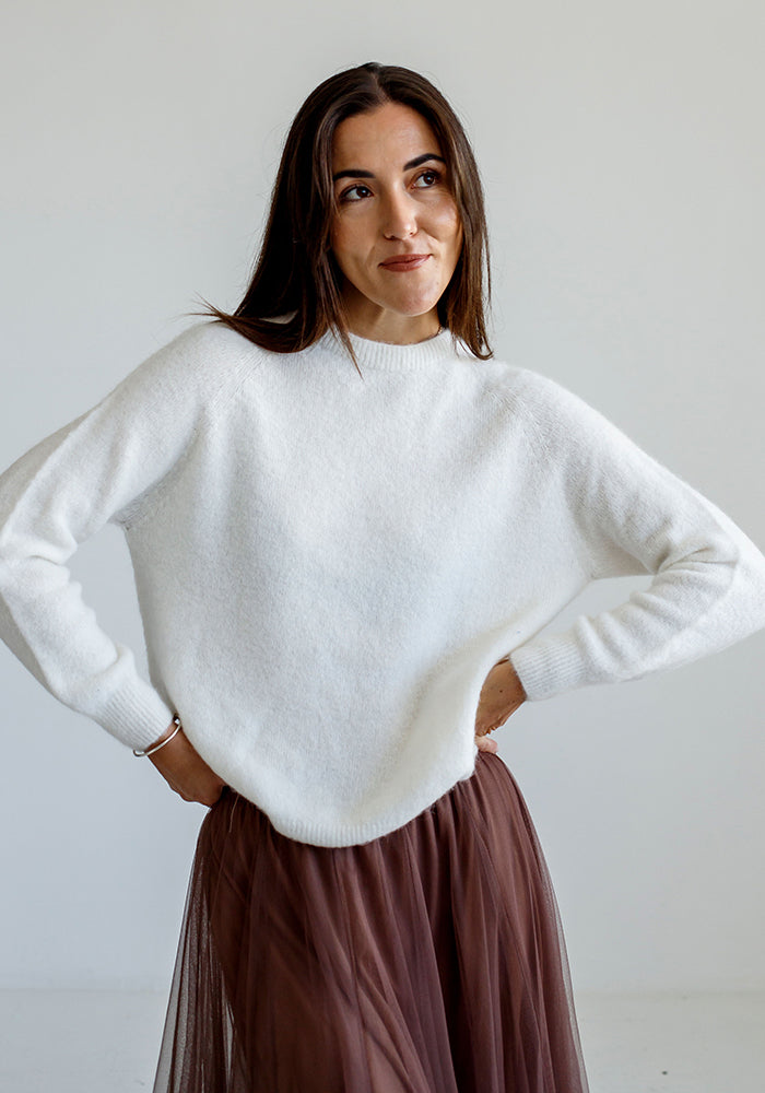 Baby Alpaca Blend Knit | Milk