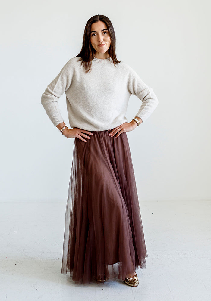 Baby Alpaca Blend Knit | Ecru