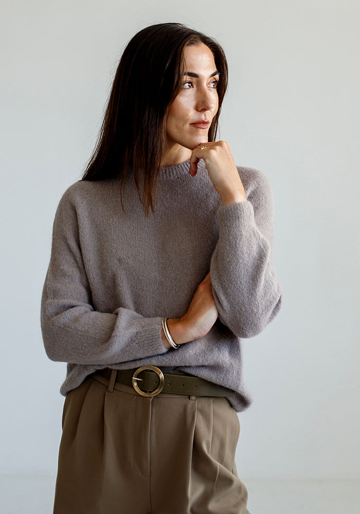 Baby Alpaca Blend Knit | Pebble