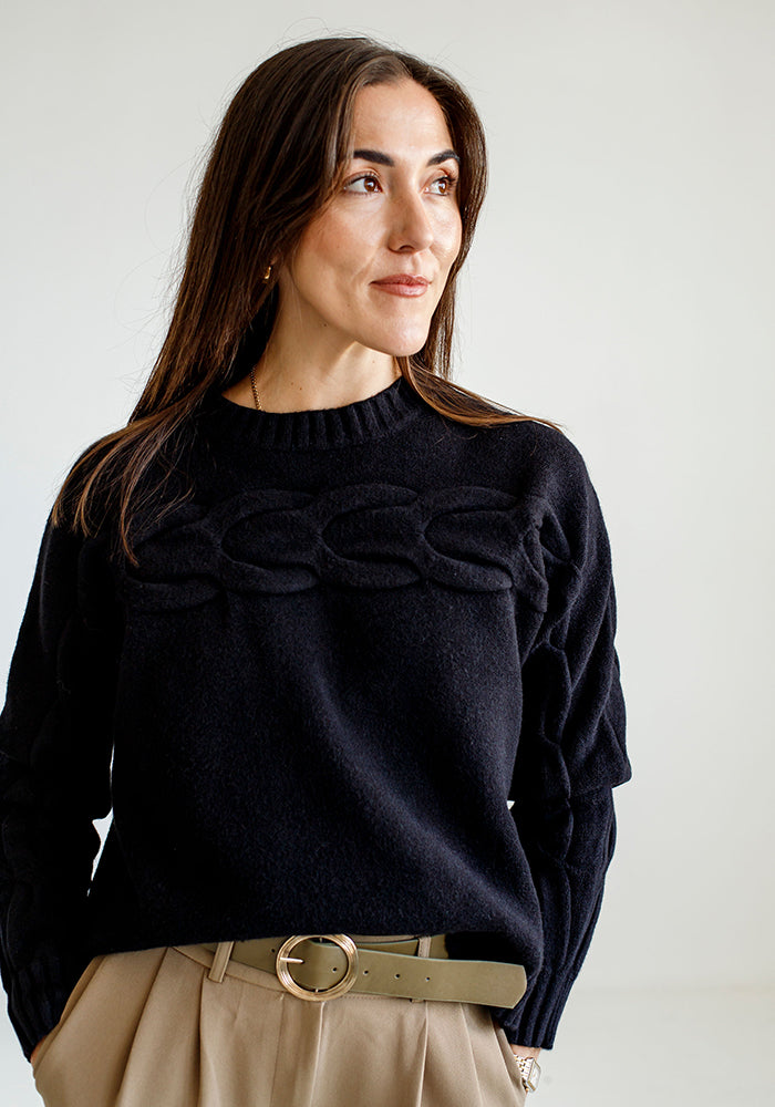 Cable Knit | Black