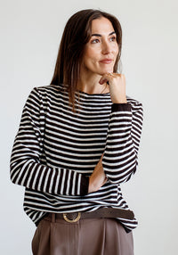 Stripe Cashmere | Brown