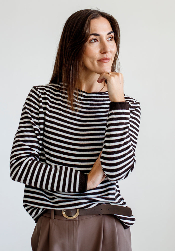 Stripe Cashmere | Brown