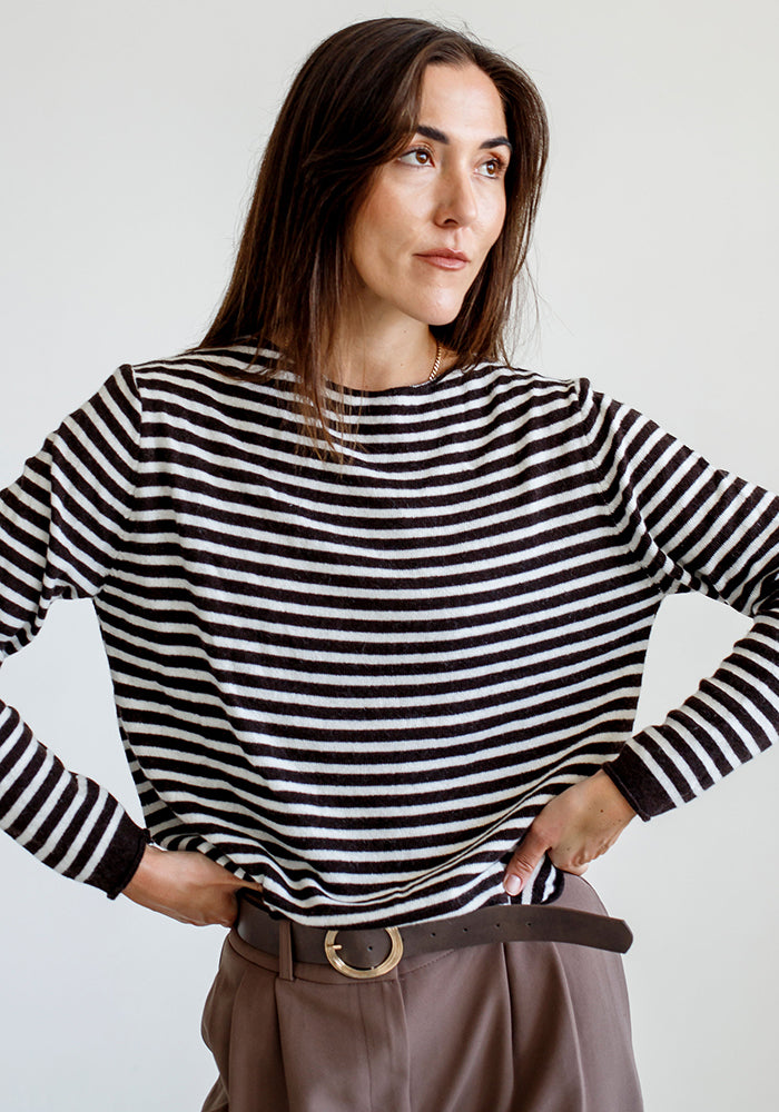 Stripe Cashmere | Brown