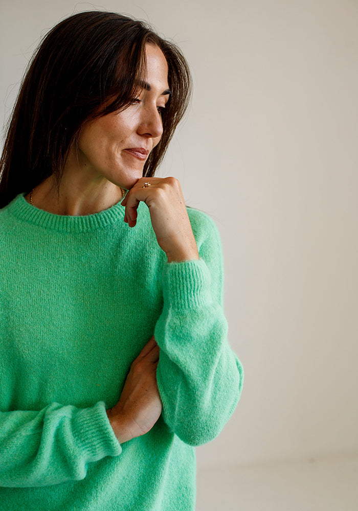 Baby Alpaca Blend Knit | Lime