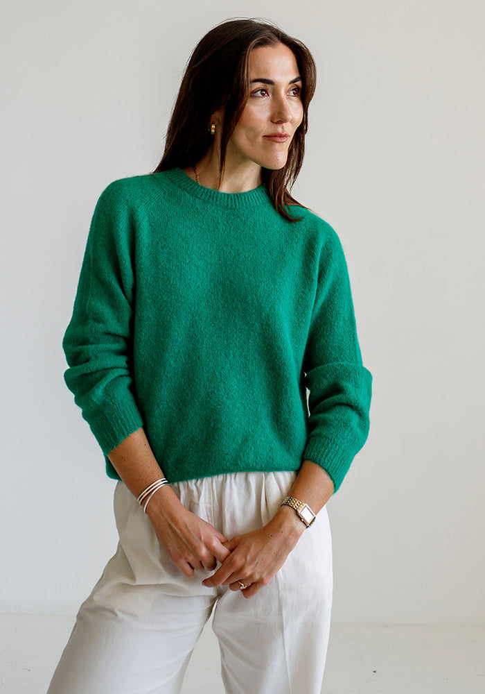 Baby Alpaca Blend Knit | Green