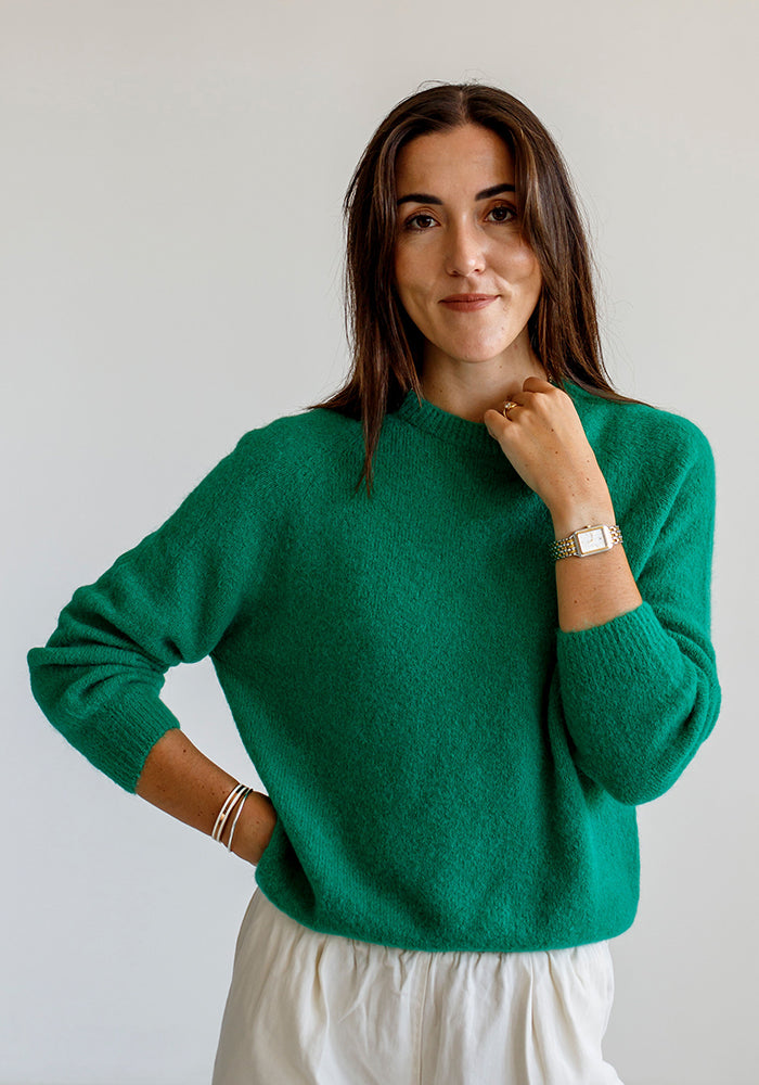 Baby Alpaca Blend Knit | Green