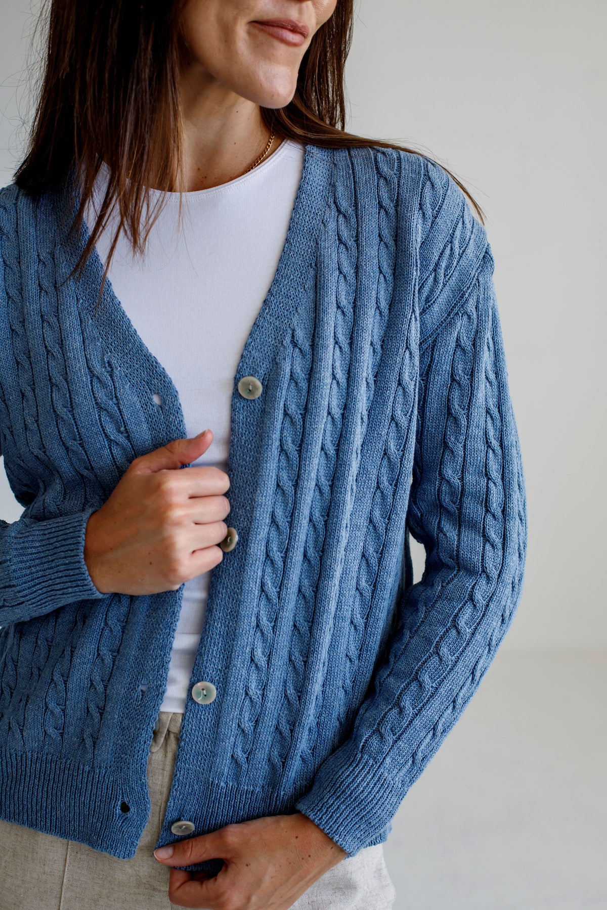 Cable Cardi | Blue