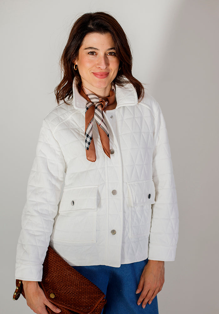 Quilted Bunny Jacket |Milk
