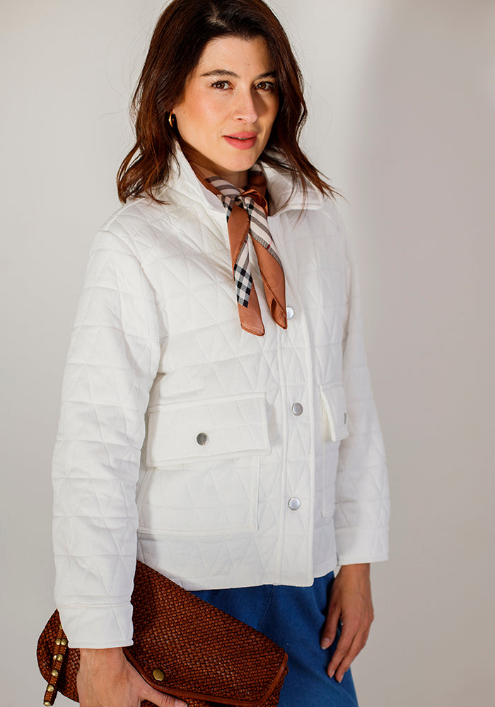 Quilted Bunny Jacket |Milk