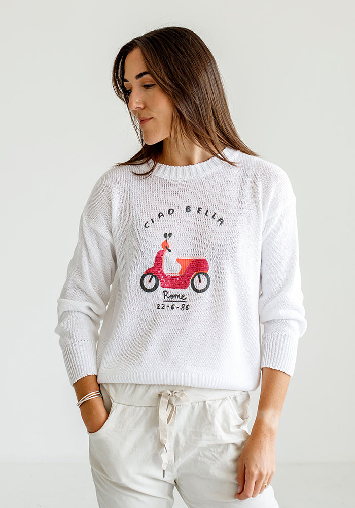 Ciao Bella Knit | White