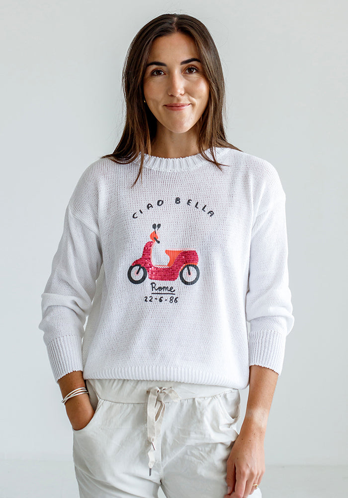 Ciao Bella Knit | White