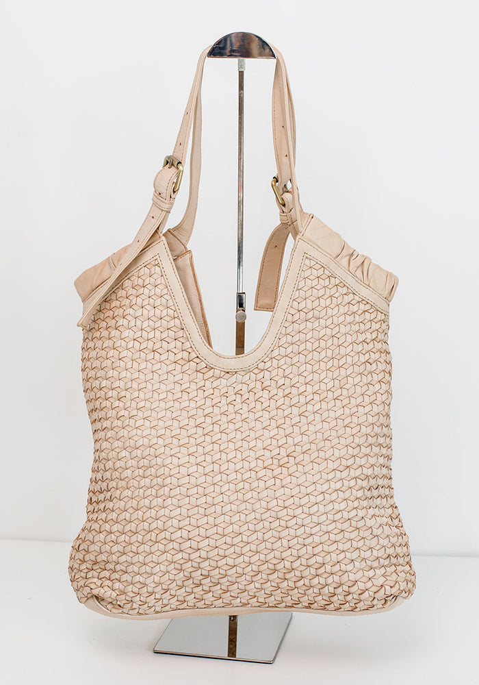 Tash Leather Bag | Beige