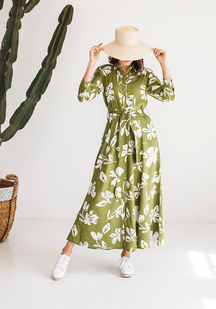 Penelope Tea Dress | White Floral