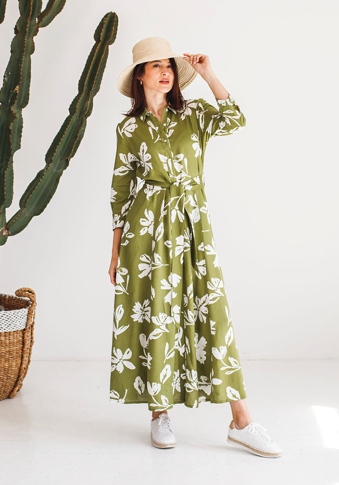 Penelope Tea Dress | White Floral