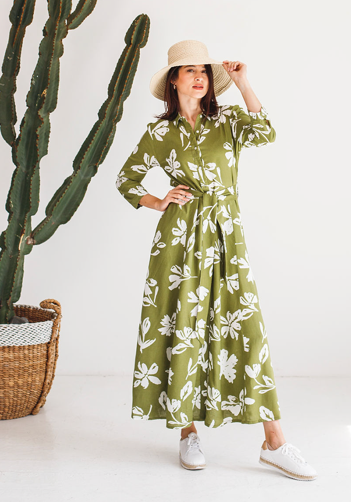 Penelope Tea Dress | White Floral