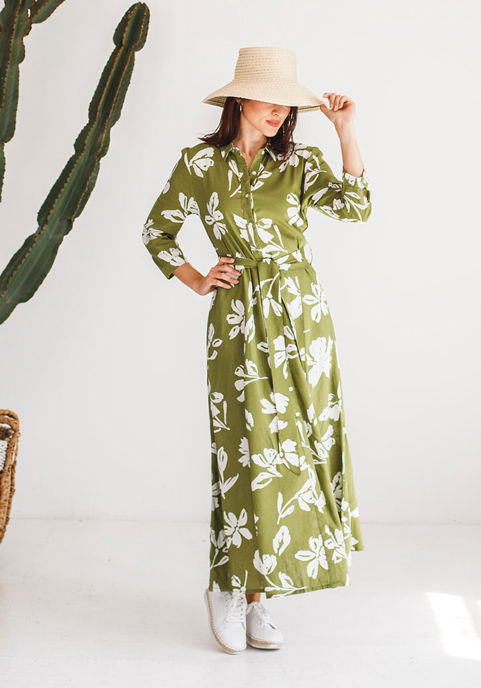 Penelope Tea Dress | White Floral