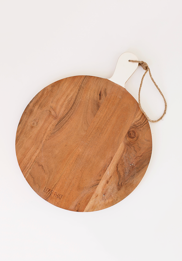 Wooden Pizza Platter | White
